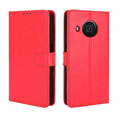 Funda de Cuero Cartera con Soporte Carcasa BY5 para Nokia X100 5G Rojo