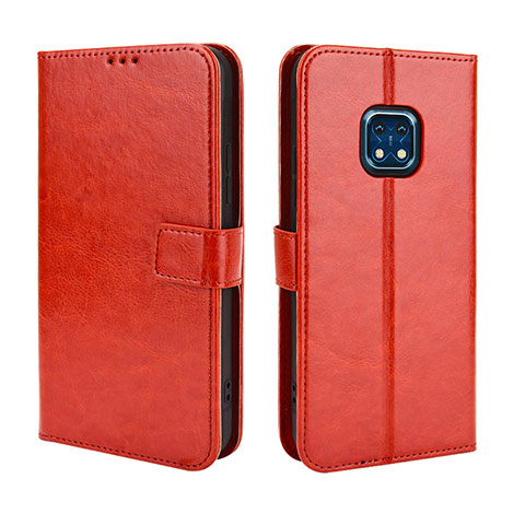 Funda de Cuero Cartera con Soporte Carcasa BY5 para Nokia XR20 Marron