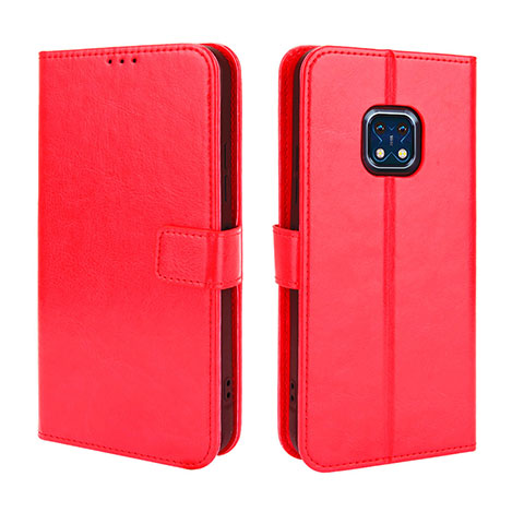 Funda de Cuero Cartera con Soporte Carcasa BY5 para Nokia XR20 Rojo