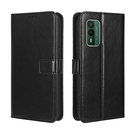 Funda de Cuero Cartera con Soporte Carcasa BY5 para Nokia XR21 Negro