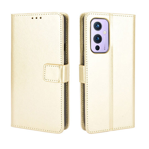 Funda de Cuero Cartera con Soporte Carcasa BY5 para OnePlus 9 5G Oro