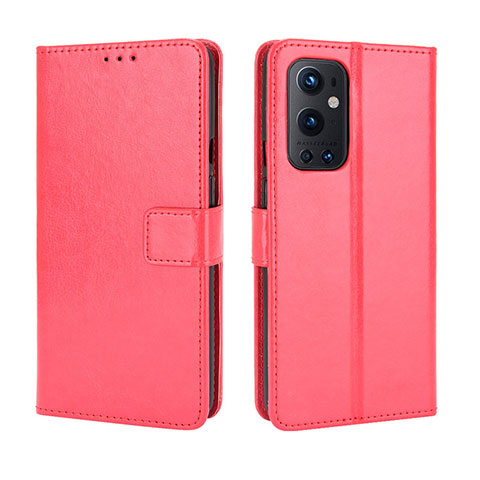 Funda de Cuero Cartera con Soporte Carcasa BY5 para OnePlus 9 Pro 5G Rojo