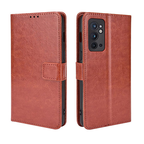 Funda de Cuero Cartera con Soporte Carcasa BY5 para OnePlus 9RT 5G Marron