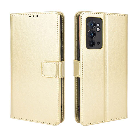 Funda de Cuero Cartera con Soporte Carcasa BY5 para OnePlus 9RT 5G Oro