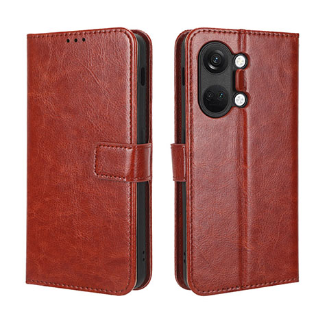 Funda de Cuero Cartera con Soporte Carcasa BY5 para OnePlus Ace 2V 5G Marron