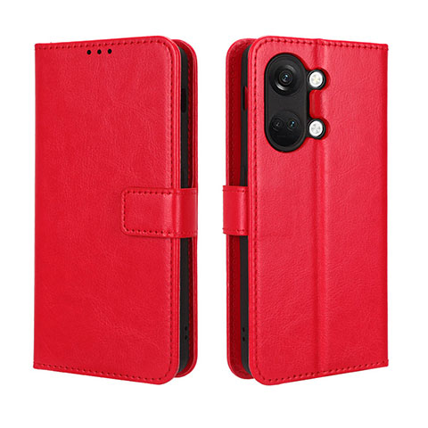 Funda de Cuero Cartera con Soporte Carcasa BY5 para OnePlus Ace 2V 5G Rojo