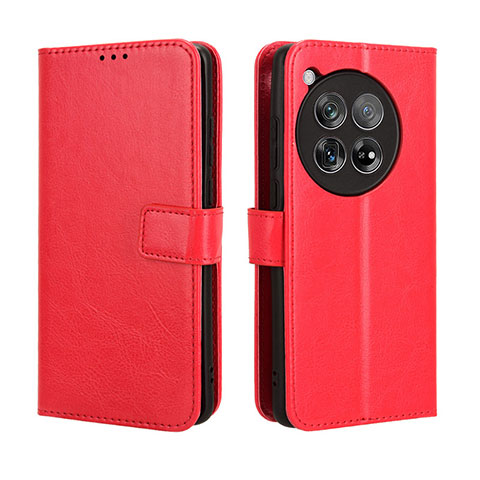 Funda de Cuero Cartera con Soporte Carcasa BY5 para OnePlus Ace 3 5G Rojo