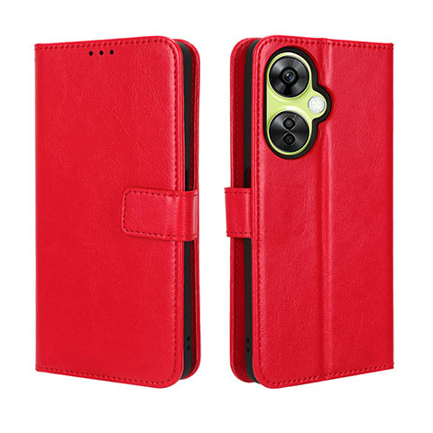 Funda de Cuero Cartera con Soporte Carcasa BY5 para OnePlus Nord CE 3 Lite 5G Rojo