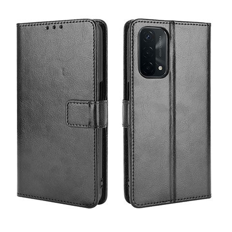 Funda de Cuero Cartera con Soporte Carcasa BY5 para Oppo A54 5G Negro