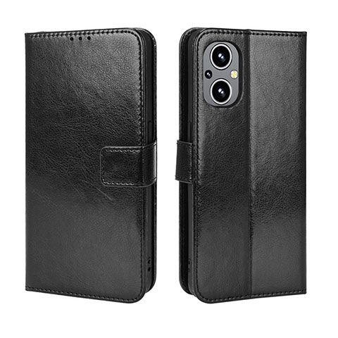 Funda de Cuero Cartera con Soporte Carcasa BY5 para Oppo F21s Pro 5G Negro