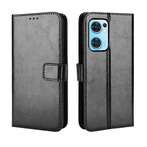 Funda de Cuero Cartera con Soporte Carcasa BY5 para Oppo Find X5 Lite 5G Negro