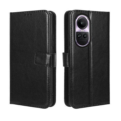 Funda de Cuero Cartera con Soporte Carcasa BY5 para Oppo Reno10 5G Negro