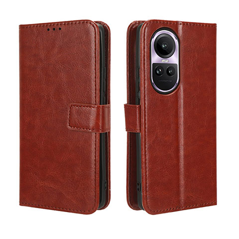 Funda de Cuero Cartera con Soporte Carcasa BY5 para Oppo Reno10 Pro 5G Marron