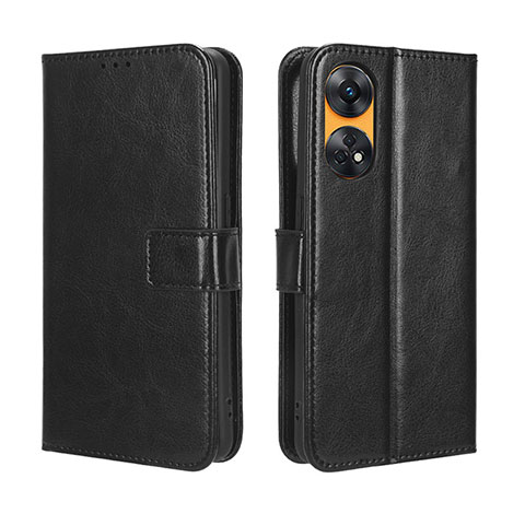 Funda de Cuero Cartera con Soporte Carcasa BY5 para Oppo Reno8 T 4G Negro