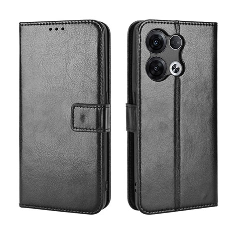 Funda de Cuero Cartera con Soporte Carcasa BY5 para Oppo Reno9 Pro 5G Negro