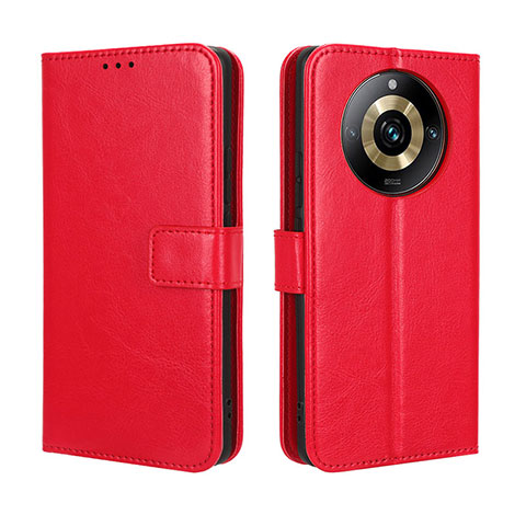 Funda de Cuero Cartera con Soporte Carcasa BY5 para Realme 11 Pro 5G Rojo