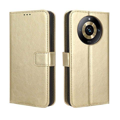 Funda de Cuero Cartera con Soporte Carcasa BY5 para Realme 11 Pro+ Plus 5G Oro