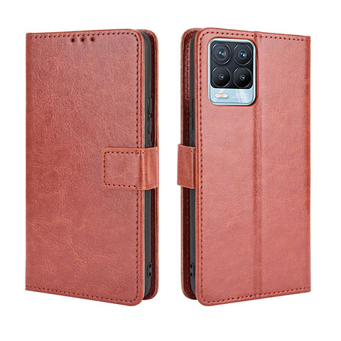 Funda de Cuero Cartera con Soporte Carcasa BY5 para Realme 8 Pro Marron