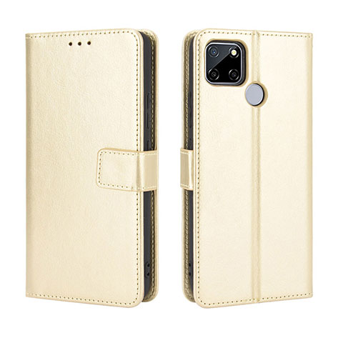 Funda de Cuero Cartera con Soporte Carcasa BY5 para Realme C12 Oro