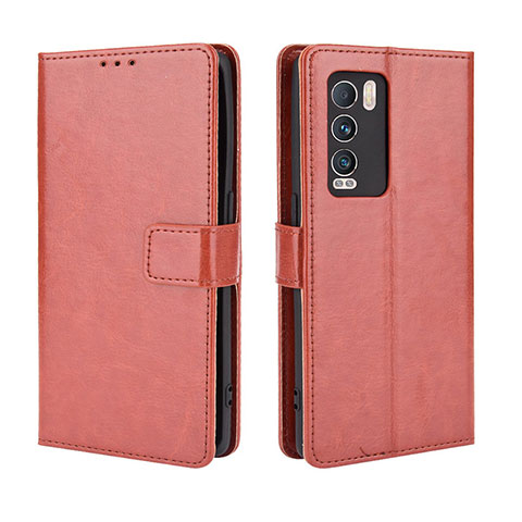 Funda de Cuero Cartera con Soporte Carcasa BY5 para Realme GT Master Explorer 5G Marron