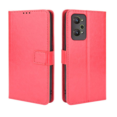 Funda de Cuero Cartera con Soporte Carcasa BY5 para Realme GT Neo2 5G Rojo