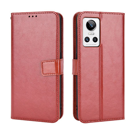 Funda de Cuero Cartera con Soporte Carcasa BY5 para Realme GT Neo3 5G Marron