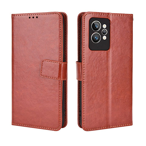 Funda de Cuero Cartera con Soporte Carcasa BY5 para Realme GT2 Pro 5G Marron