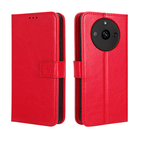 Funda de Cuero Cartera con Soporte Carcasa BY5 para Realme Narzo 60 5G Rojo