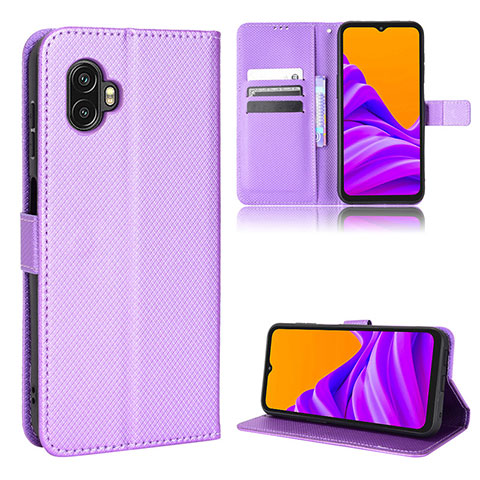 Funda de Cuero Cartera con Soporte Carcasa BY5 para Samsung Galaxy XCover 6 Pro 5G Morado