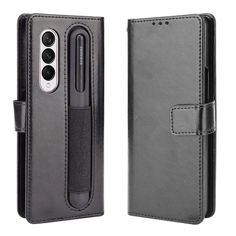 Funda de Cuero Cartera con Soporte Carcasa BY5 para Samsung Galaxy Z Fold4 5G Negro