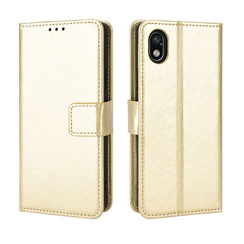 Funda de Cuero Cartera con Soporte Carcasa BY5 para Sony Xperia Ace III Oro