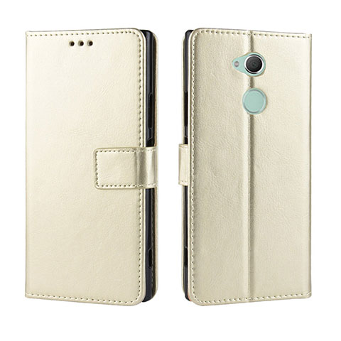 Funda de Cuero Cartera con Soporte Carcasa BY5 para Sony Xperia XA2 Ultra Oro