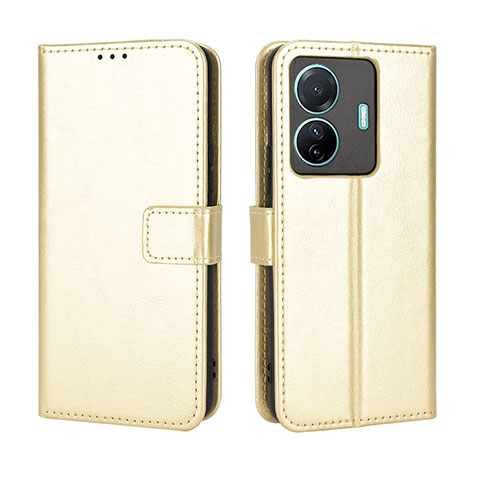 Funda de Cuero Cartera con Soporte Carcasa BY5 para Vivo T1 5G Oro