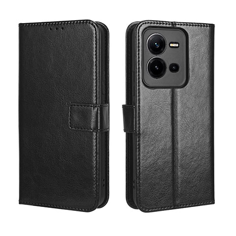 Funda de Cuero Cartera con Soporte Carcasa BY5 para Vivo V25 5G Negro