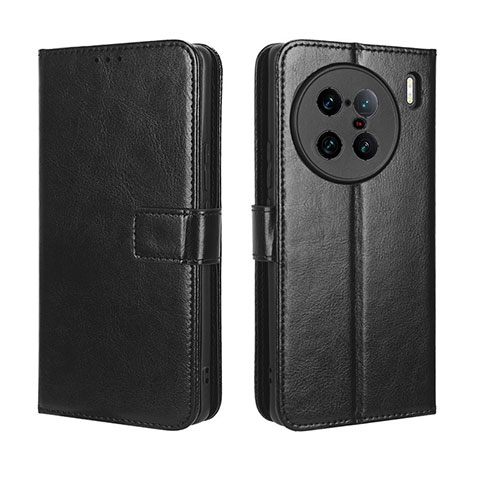 Funda de Cuero Cartera con Soporte Carcasa BY5 para Vivo X90 Pro+ Plus 5G Negro