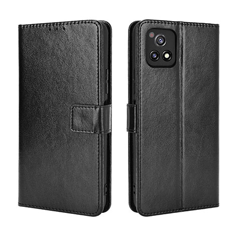 Funda de Cuero Cartera con Soporte Carcasa BY5 para Vivo Y52s 5G Negro