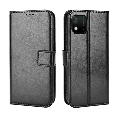 Funda de Cuero Cartera con Soporte Carcasa BY5 para Wiko Y52 Negro