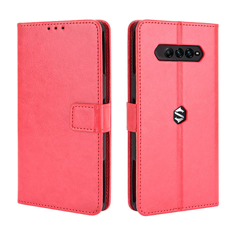 Funda de Cuero Cartera con Soporte Carcasa BY5 para Xiaomi Black Shark 4 Pro 5G Rojo