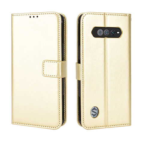 Funda de Cuero Cartera con Soporte Carcasa BY5 para Xiaomi Black Shark 4S 5G Oro