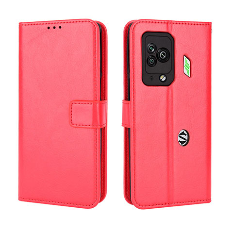 Funda de Cuero Cartera con Soporte Carcasa BY5 para Xiaomi Black Shark 5 Pro 5G Rojo