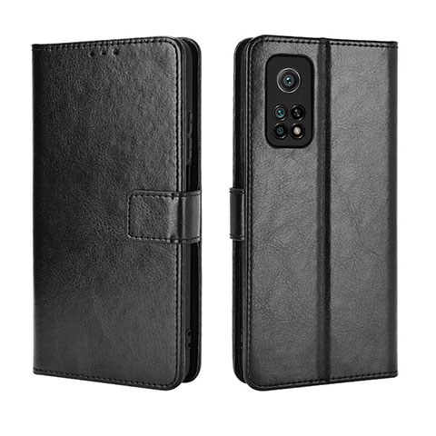 Funda de Cuero Cartera con Soporte Carcasa BY5 para Xiaomi Mi 10T 5G Negro