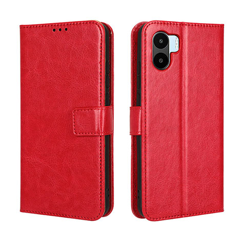 Funda de Cuero Cartera con Soporte Carcasa BY5 para Xiaomi Poco C50 Rojo