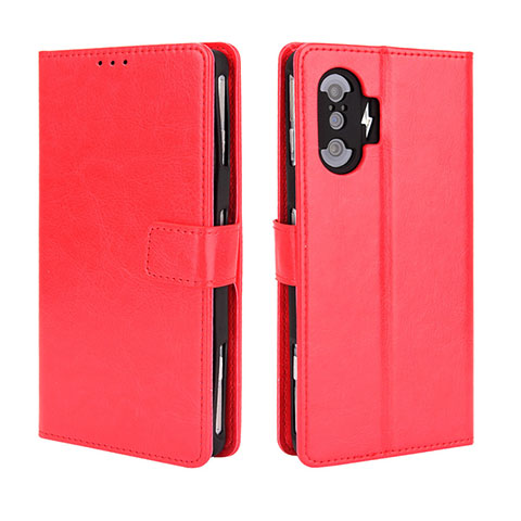 Funda de Cuero Cartera con Soporte Carcasa BY5 para Xiaomi Poco F3 GT 5G Rojo