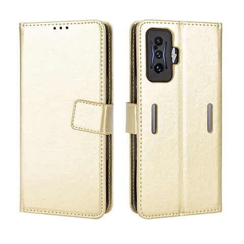 Funda de Cuero Cartera con Soporte Carcasa BY5 para Xiaomi Poco F4 GT 5G Oro