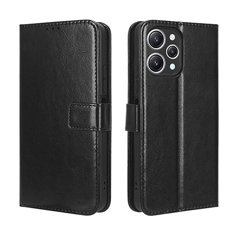 Funda de Cuero Cartera con Soporte Carcasa BY5 para Xiaomi Redmi 12 4G Negro