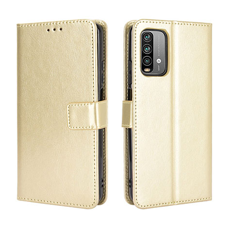 Funda de Cuero Cartera con Soporte Carcasa BY5 para Xiaomi Redmi 9 Power Oro