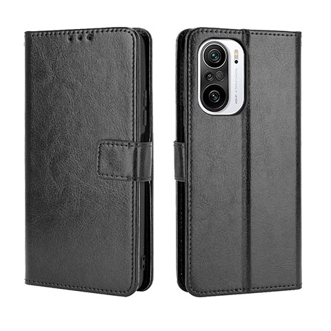 Funda de Cuero Cartera con Soporte Carcasa BY5 para Xiaomi Redmi K40 Pro+ Plus 5G Negro