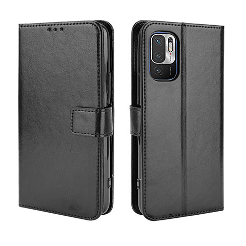 Funda de Cuero Cartera con Soporte Carcasa BY5 para Xiaomi Redmi Note 10 JE 5G Negro