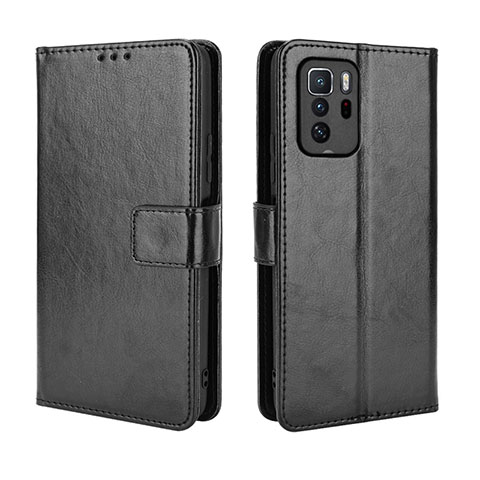 Funda de Cuero Cartera con Soporte Carcasa BY5 para Xiaomi Redmi Note 10 Pro 5G Negro