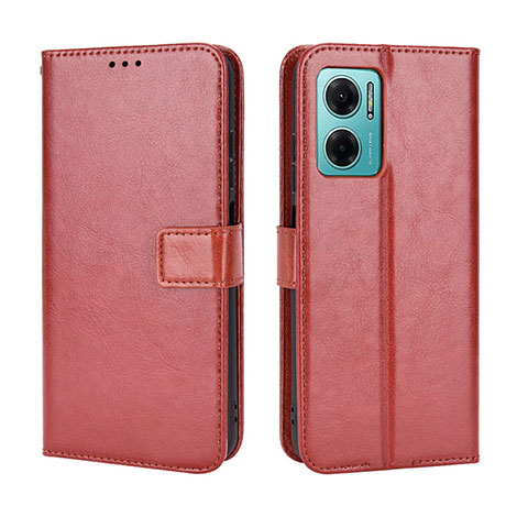 Funda de Cuero Cartera con Soporte Carcasa BY5 para Xiaomi Redmi Note 11E 5G Marron